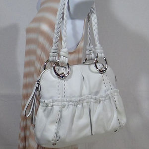 B.Makowsky Glove Leather Medium Zip Top Satchel